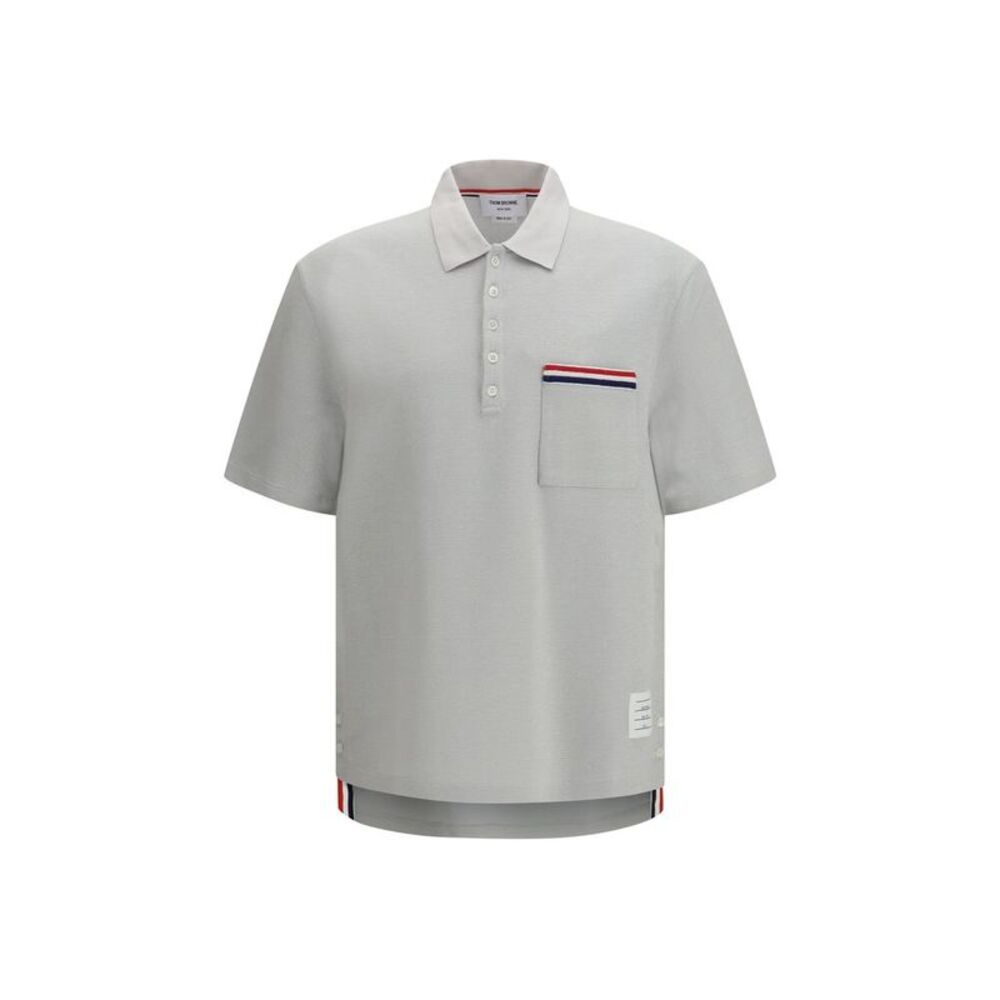 Thom Browne Gray Cotton Polo Men's Shirt